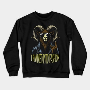 Badass Rockstar Ram Goat Crewneck Sweatshirt